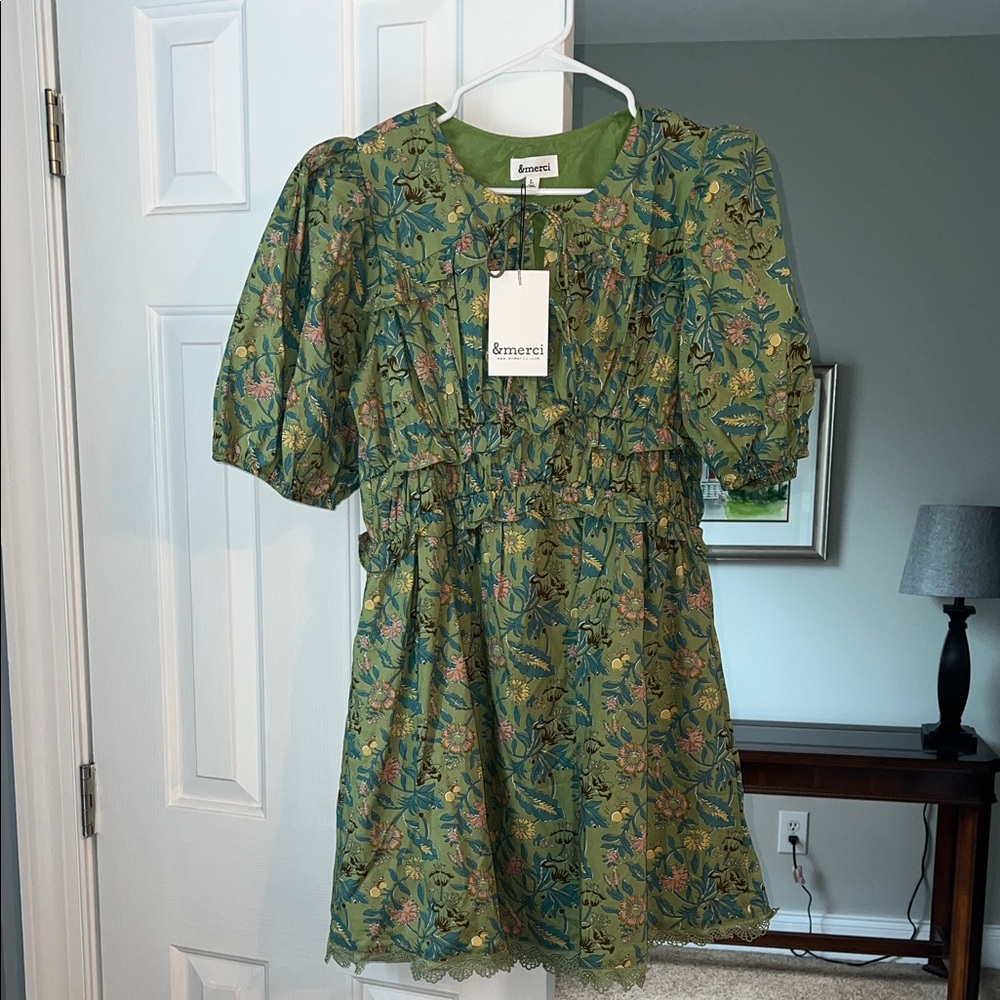 Green Floral  Dress